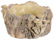 Obal betónový - peň s hríbami, 26 x 24 x 14 cm, 26 cm