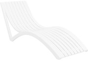 SLIM záhradné lehátko white
