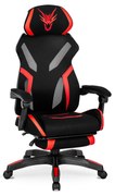 JAKS Herná stolička čierno červená látka Maximo