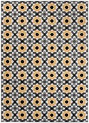 Koberec MAYA Z645C PP EYM biely / žltý / sivý