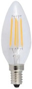 Diolamp LED Filament Candle žiarovka číra C35 4W/230V/E14/6500K/500Lm/360°