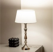 Brilagi - Stolová lampa CERIA 1xE27/60W/230V priemer 25 cm lesklý chróm/biela