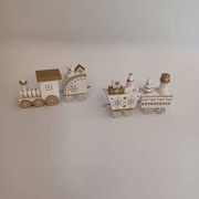 DECOLED Dekorácia, vlak, 22,3 x 7,2 x 2,8 cm, biela