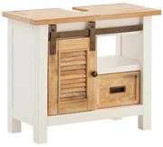 Umývadlová skrinka s otvorom pre odpad z masívu a MDF Malaga borovica 70cm