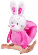 PLAYTO Hojdacia hračka s melódiou PlayTo králiček ružová