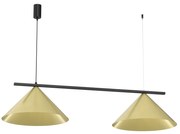 Závesné svietidlo Capital, 2x zlaté kovové tienidlo, (fi 46cm), b