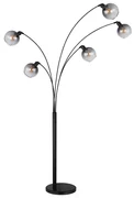 Globo 58228NBS - Stojacia lampa SEYMOUR 5xE27/40W/230V dymová GL8565