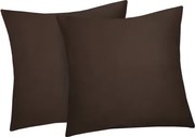 Obliečka na vankúš (2 ks) Satin 40x40 cm, hnedý%