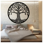 Obraz na stenu strom z topoľ preglejky BIDHIAI 3D HODINY PR0210 HEU+