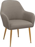 Napínací poťah na stoličku s opierkami AVERO Farba: Sivohnedá