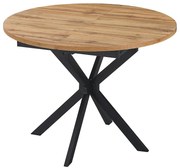 Rozkladací stôl Flint 100-135x100 prírodná/čierna