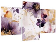 Obraz - Akvarelové kvety (90x60 cm)