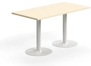 Stôl VERTICUS, 1400x700x720 mm, breza/strieborná