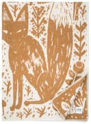 Vlnená deka Metsikkö 130x180, oranžovo-biela