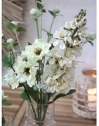 Dekorácia umelý krémový kvet Delphinium cream - 80 cm