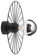 Nástenné svietidlo MONTANA 1xE27/15W/230V pr. 30 cm čierna