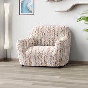 Bielastické poťahy OCEANO NOVÉ béžové kreslo (š. 60 - 110 cm)