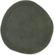 Tmavozelený ručne tkaný okrúhly koberec s prímesou vlny ø 160 cm Kari Organic – Villeroy&Boch