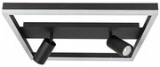 LED Stropné svietidlo LED/38W/230V + 2xGU10/30W čierna