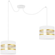 Závesné svietidlo Elegance Spider, 2x textilné tienidlo (mix 6 farieb), (výber z 2 farieb konštrukcie), g