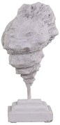 Šedá cementová dekorácia mušle na podstavci - 7*5*20 cm