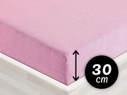 Froté napínacie prestieradlo na vysoký matrac FR-008 Ružová lila 80 x 200 - výška 30 cm