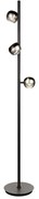Čierna/v striebornej farbe LED stojacia lampa (výška 150 cm) Orbit – Trio Select