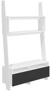 TV stolík Rack biely/čierny