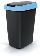 Odpadkový kôš s farebným vekom, 12 l, modrá / čierna