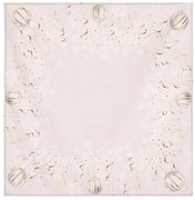 Obrus s vianočným motívom - vianočné gule na sivom podklade, 80x80 cm, 100% polyester., 80 x 80 cm