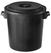 STEFANPLAST Odpadkový kôš Drum, čierny Veľkosť: L