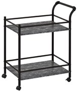 Kuchynský vozík Gc5334-1 čierny Mramor/čierna