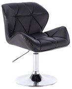 LuxuryForm DESIGN Stolička MILANO na striebornom tanieri - čierna