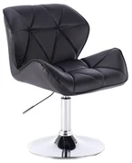 LuxuryForm DESIGN Stolička MILANO na striebornom tanieri - čierna