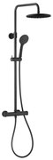 Moza Black Sprchový systém s funkciou dažďovej sprchy s termostatickým miešačom