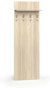 Vešiaková stena PRIMO WOOD, 4 háčiky, polica, dub prírodný