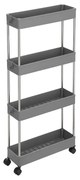 Regál na kolieskach SLIM, 4 úrovne, 12,5x40x86cm, sivá SongmicsHome