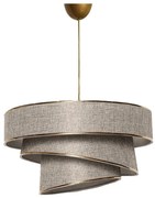 Závesné svietidlo v béžovo-zlatej farbe s textilným tienidlom ø 40 cm Couper – Opviq lights