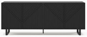 Čierna komoda 201x80x40 cm Peta – Marckeric