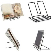 Zeller Present Kuchynský držiak na tablet a kuchárky, čierny kov NEMO