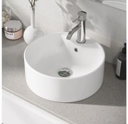 BATH DELUXE 06-038-09-11-00 - Umývadlo na dosku VIKEDAL Ø 38 cm keramika/biela
