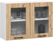 Horná kuchynská skrinka OLIWIA W80 H580 biela / dub artisan