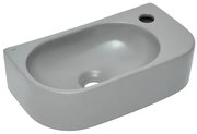 Umývadlo SAT Infinitio 40x21,5 cm šedá mat bez prepadu SATINF4021LGRM
