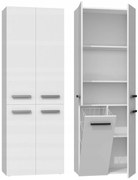 Koupelnová skříňka s košem na prádlo NEL I bílá mat