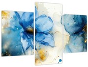 Obraz - Kvetinová, atramentová maľba (90x60 cm)