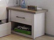 Nočný stolík Luca, dub/bielená pínia%