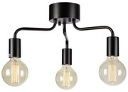 Čierne stropné svietidlo s kovovým tienidlom 38x38 cm Avery – Markslöjd