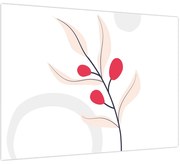 Obraz - Ružová florálna abstrakcia N⁰3 (70x50 cm)