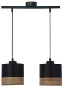 Luster na lanku PORTO 2xE27/60W/230V čierna/hnedá