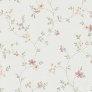 Vliesové tapety na stenu Maison Charme 93770-1, rozměr 10,05 m x 0,53 m, štylizované kvety farebné na krémovom podklade, A.S. CRÉATION